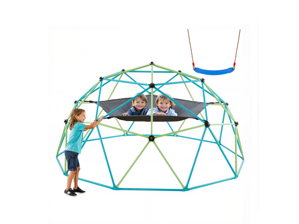 Cúpula de escalada geométrica Vevor 305 cm com balanço e rede