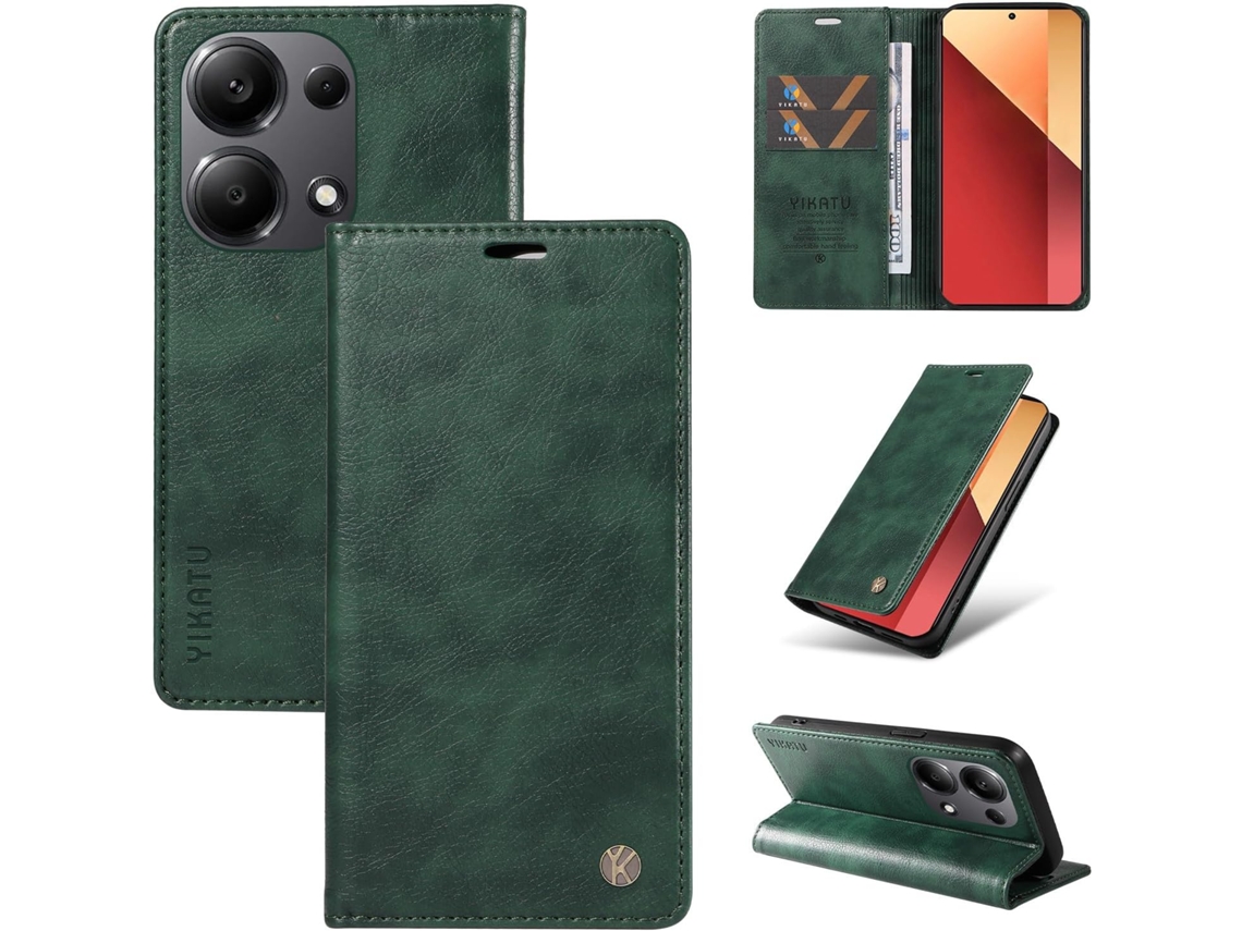 Capa Para Xiaomi Redmi Note 13 4g Poco M6 Pro, Capa Carteira Em Couro Pu Resistente A Impactos, Capa Dobrável Flip