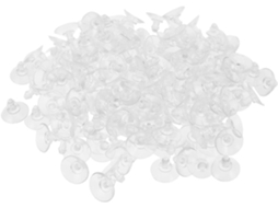 Ushobe Pacote Com 200 Ventosas Reutilizáveis De Pvc Transparente, 19mm, Sem Gancho, Proteção Invisível Para Móveis De