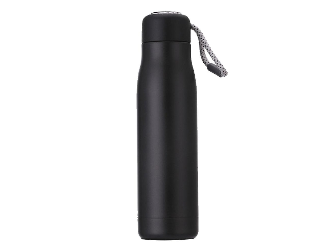 Garrafa De Água De Aço Inoxidável Com Isolamento A Vácuo, Garrafa Térmica Reutilizável Para Esportes, Preta Brilvibera