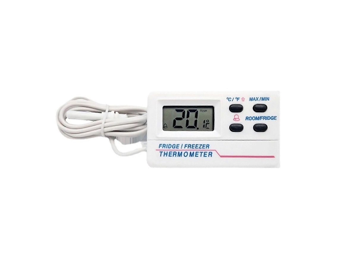 Termômetro Digital para Geladeira, Freezer e Ambientes Internos Externos, com 2 Sensores Alarme, Ideal Uso D Oméstico em Restaurantes. GOKOCO