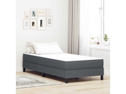 Vidaxl Colchão De Cama Com Colchão Cinzeto 80 X 200 Cm Tecido