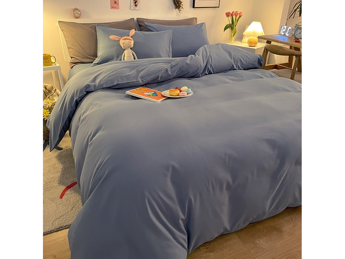 Conjunto de Capas de Edredão LUUCOZK de None Peças Azul