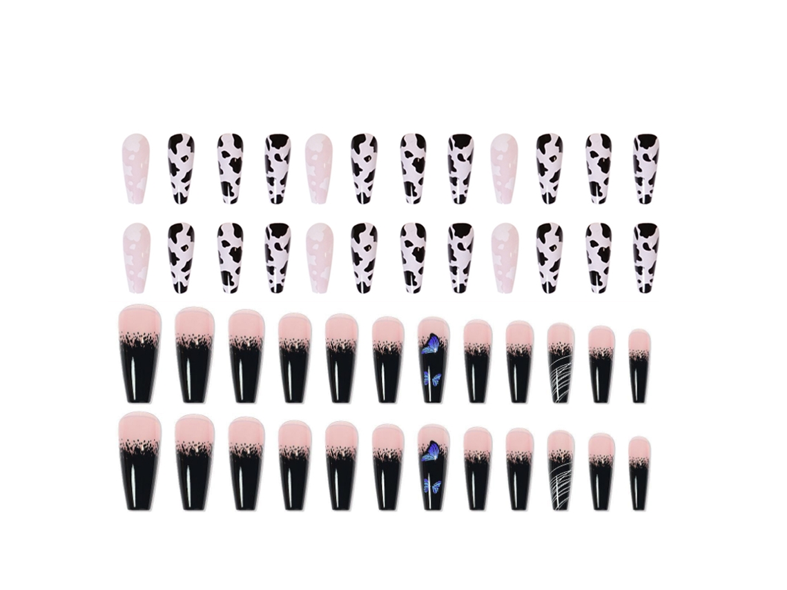 Dois Conjuntos de Adesivos de Unhas em Estilo Ballet Ferramentas para Unhas Decorativas NEVEANCE