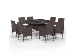 Dining Set, Dining Sets Vidaxl Marrom Rattan / Vime (n/a)