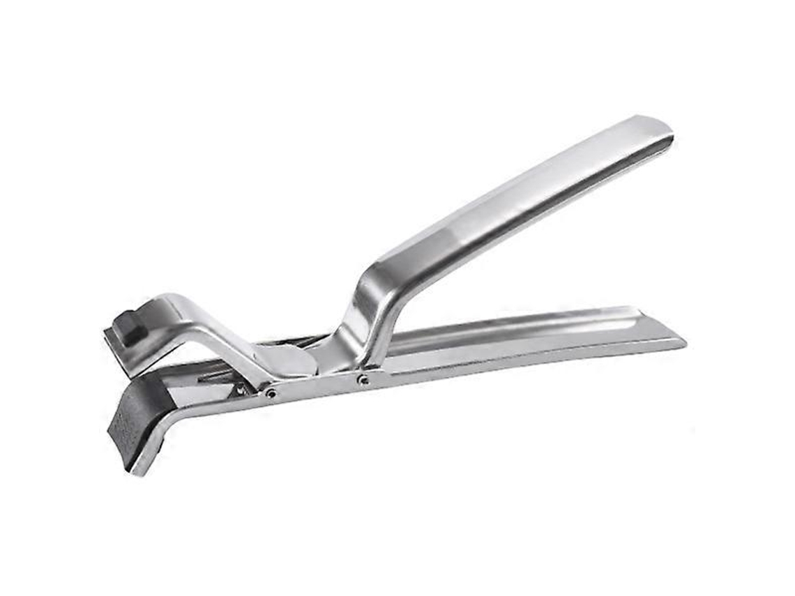 Clipe para Pratos e Tigelas Antiescaldante Reutilizável em Aço Inoxidável para Cozinhar em Hotéis e Restaurantes, 19x8x2,5cm, Prata
