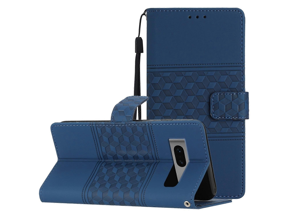 Capa De Couro Com Estampa De Diamante E Cordão Para Google Pixel 7 5g