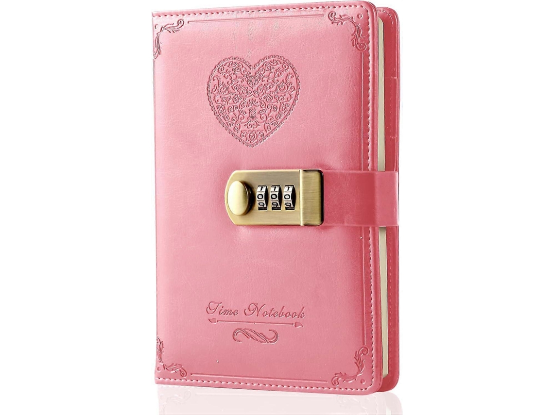 Diário Com Cadeado Para Meninas, Diário De Couro Com Cadeado Por Senha, Caderno Secreto Fofo Com Cadeado De Combinação Para Mulheres E Adultos