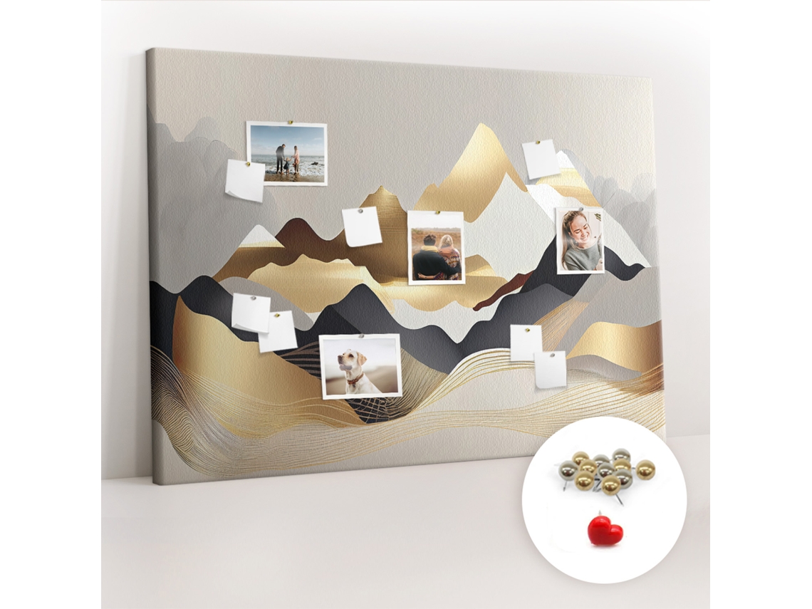 Quadro De Cortiça Montanhas Abstratas Para A Sala De Estar Espelharte (140x100 Cm)