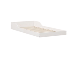 Conjunto 1 Estrado De Cama Plataforma Vidaxl Branco Madeira De Pinho Maciça (90 X 220 Cm)