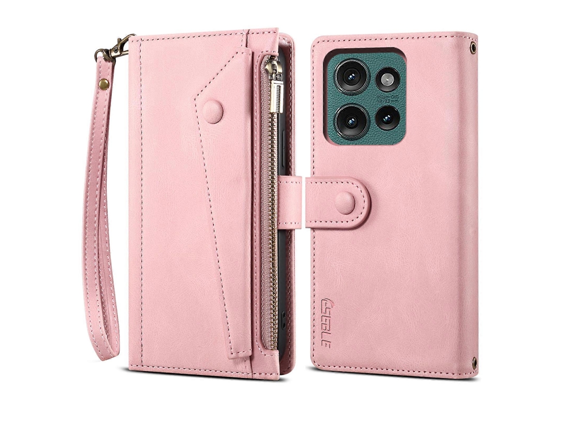 Compre Eseble Star Series Para Motorola Edge 50 Neo 5g / Moto S50 5g / Thinkphone 25 5g Capa Com Zíper, Carteira De Couro E Suporte, Capa De Telefone