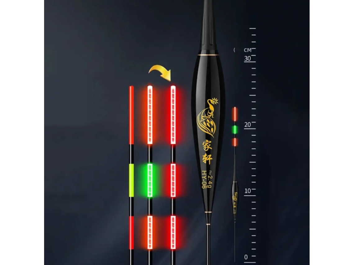 Bóia Eletrônica de Pesca MDUG com duas luzes (23cm, 2,4g)