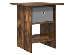 Mesa de cabeceira com Gaveta Carvalho Defumado 41x40x45 cm MAISON EXCLUSIVE