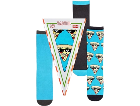 Meias unissex fantásticas em caixa de presente com estampa de pizza, tamanho 36-41 Tastiq