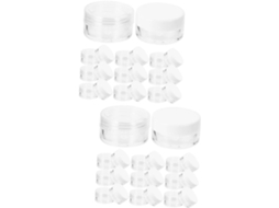 De 2 Potes Plásticos Vazios Para Creme Com Tampas, Recipientes De Viagem Para Armazenar Creme