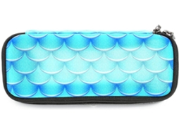 Estojo Lápis Com Estampa De Escamas Sereia, Azul, Grande Capacidade, Marcadores, Organizador Escolar, De