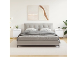 Vidaxl Mesas De Cabeceira 2pcs 40x30x50 Cm Derivados De Madeira Branco