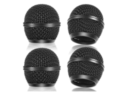 Conjunto De 4 Grades De Substituição Para Microfone, Grade De Malha Para Microfone Sem Fio Sm58 E Microfones Com Fio, Pretas. Aquaforge