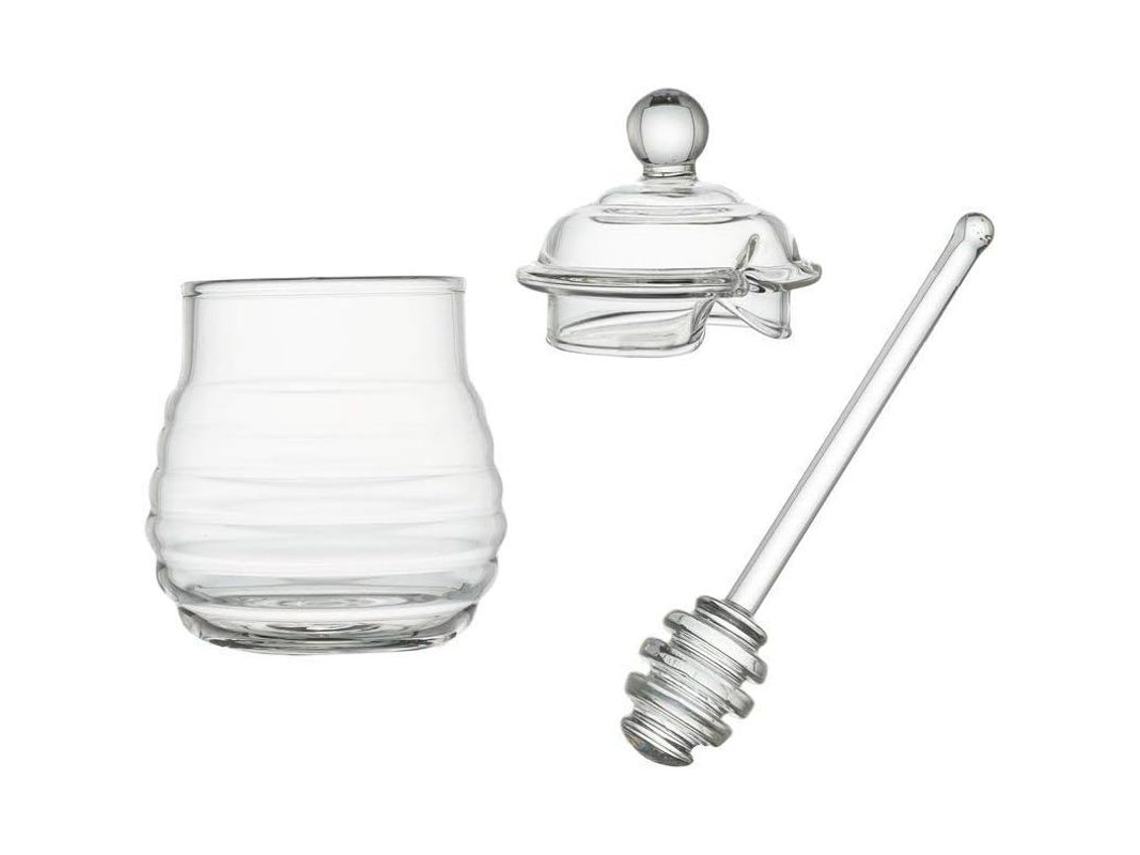 2026 tarro de Miel de Vidrio Con Cucharita Transparente 265 Ml 9 Onzas para Regalo Y Conservas