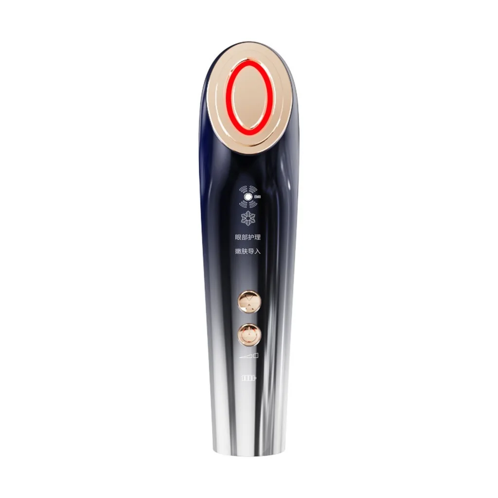 (preto Gradiente) Aparelho De Beleza Compacto Com Microcorrente E Luz Vermelha Para Lifting Facial E Infusão