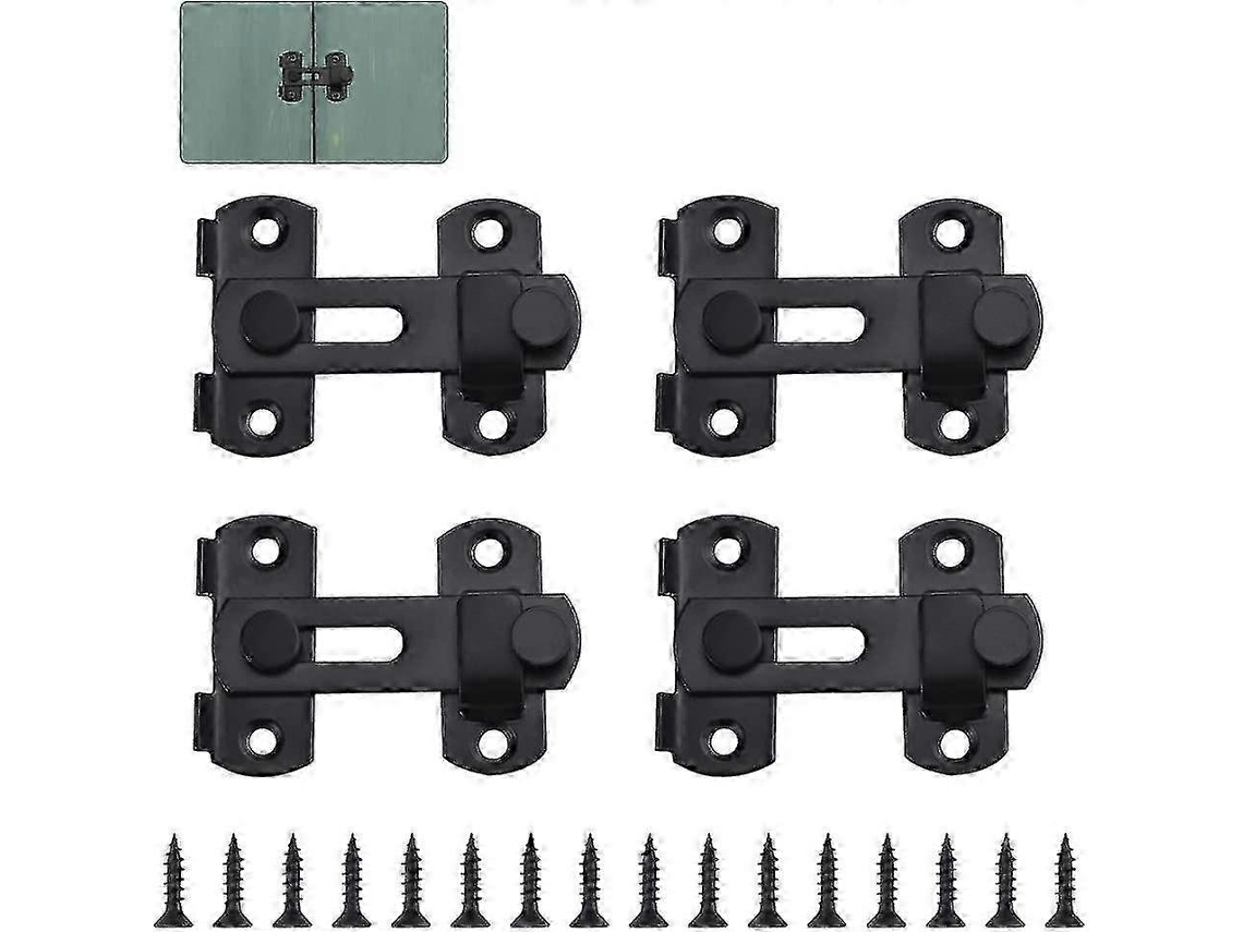 Fechadura Lurelia Para Janela Deslizante E Porta De Correr, Aço Inoxidável, Preta, 70 X 49 Mm, Segurança Infantil, Antirroubo