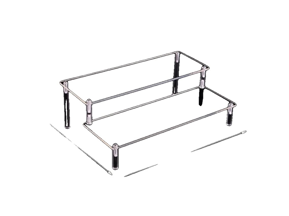 Suporte De Exibição Acrílico, Design De 5 Camadas, Uso Versátil, 2 Níveis 30x10cm