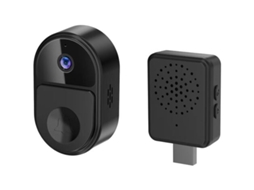 Campainha De Vídeo Com Relógio Interno, Campainha De Segurança Sem Fio, Câmera De Vigilância Residencial Macaron Aquaforge