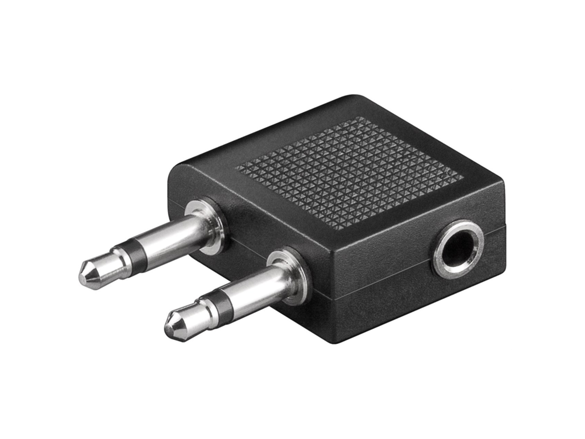Adaptador de Viagem / para Avião, com Conector de 3,5 Mm, Preto AOZORZ