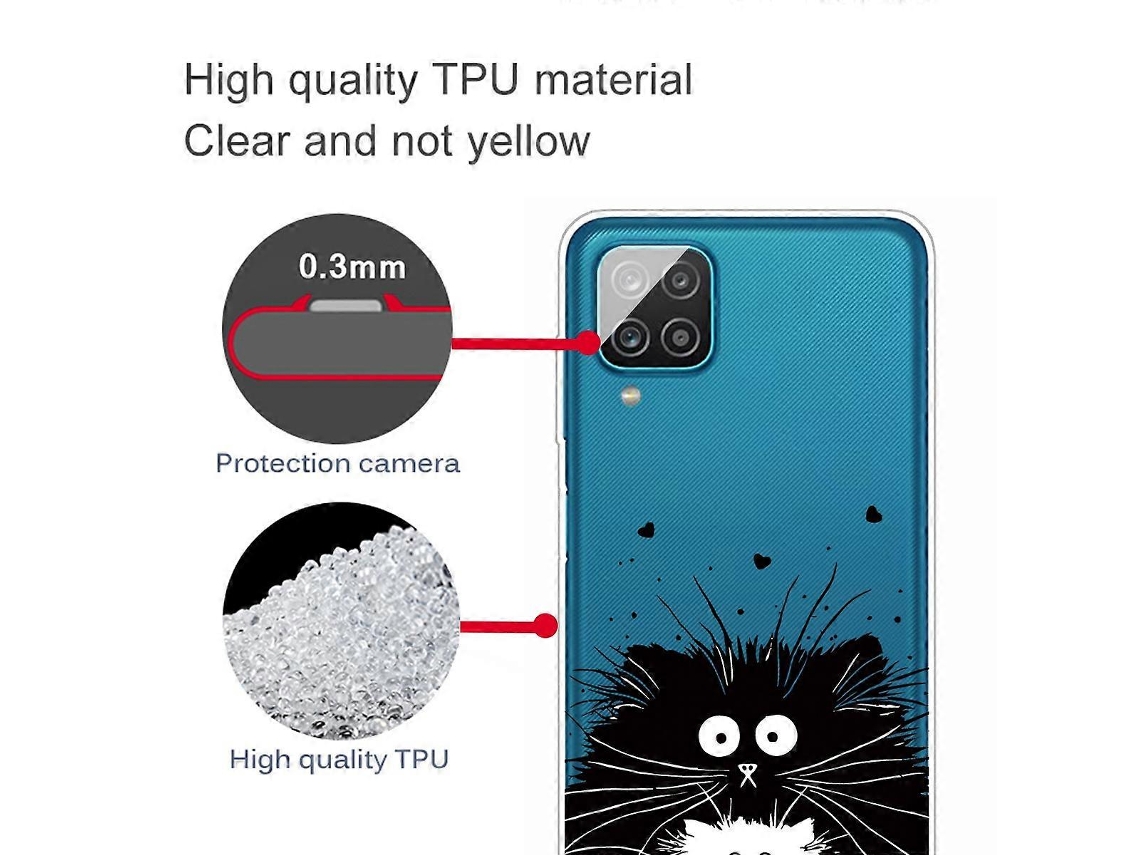 Capa Protetora De Tpu Macio Estampada Para Samsung Galaxy A12