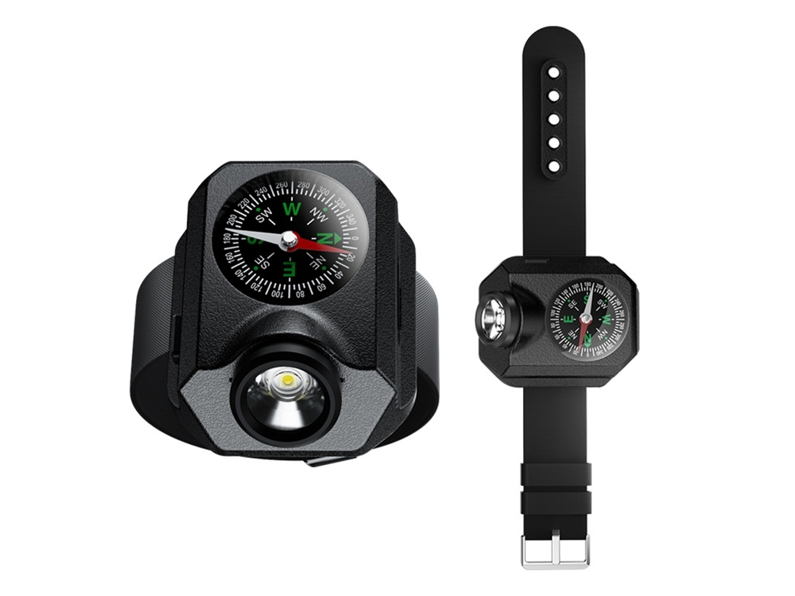 Pulseira de Acampamento Xpg Outdoor com Lanterna, Relógio de Aventura com Bússola e Luz Led para Sobrevivência, Escalada e Corrida BRILVIBERA