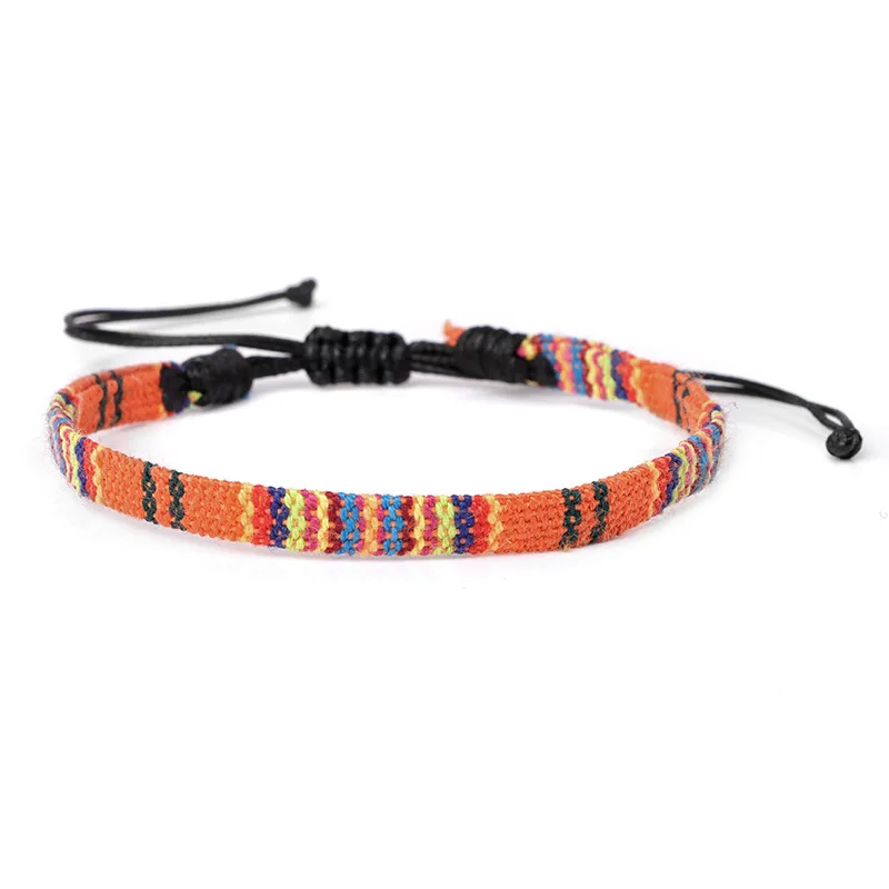 Pulseiras De Casal Artesanais Com Visual Boêmio, Com Miçangas E Acabamento Trançado, Com Ajuste.