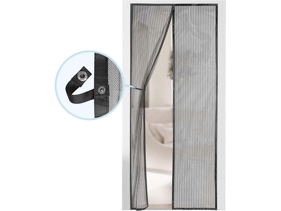 Cortina Magnética Para Porta, Poliéster Resistente, Fácil Instalação, 38 Polegadas