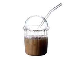 Copo com Pajinha de Vidro Criativo LAXISCREED 450ml