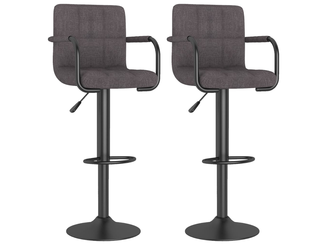 Bar Stool, Bar Stools Vidaxl Cinzento-acastanhado Tecido (n/a)