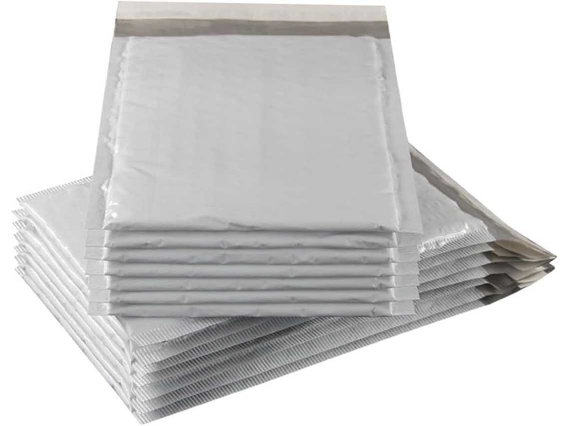 50 Peças Saco Expedição Postal Com Fermeture Adesivo Cinza Autoadesivo Para Transporte De Embalagens