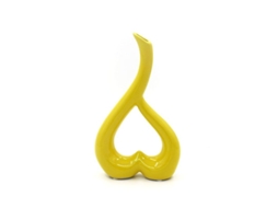 Vaso De Cerámica Artesanal Amarelo, Presente Ideal Para Casamentos Ou Ocasiões Especiais Para Casa E Escritório