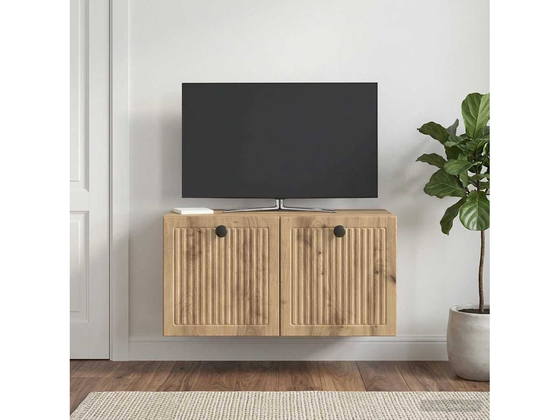 Vidaxl Gabinete de Tv de Parede Carvalho Arttisan 59,5 X 31 X 30 Cm