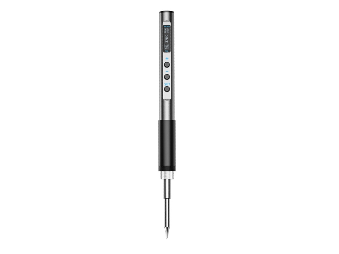 Ferro De Solda Elétrico Inteligente 65w Portátil Com Display Oled E Interface Type-c