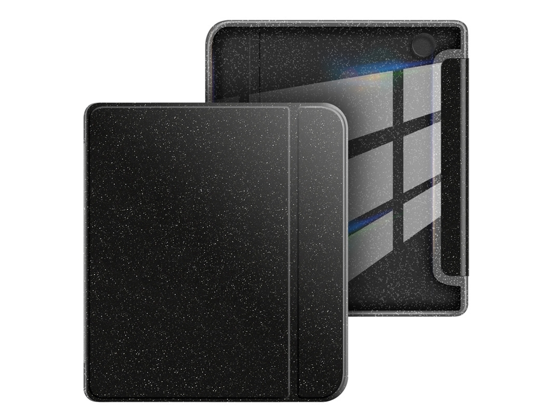 Capa para Kobo Libra 2 7 Polegadas SIURN em acrílico com glitter preto