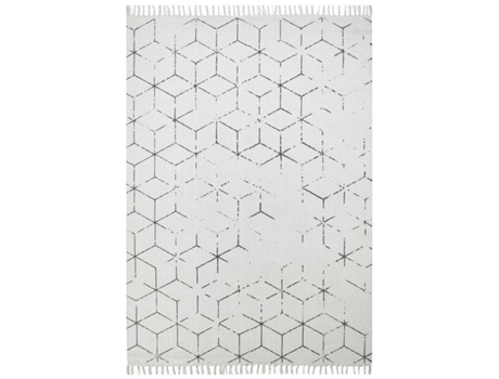 Tapete Stockholm 342 Cinza e Branco 2.00x2.90m — Algodão | 2.00x2.90m