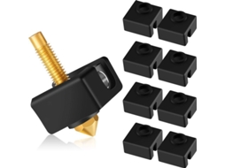 2026 10 Capas de Silicone para Bloco de Aquecimento de Impressora 3d Compatível com Creality Cr 10 Mk7/8/9 Anet A8 Preto