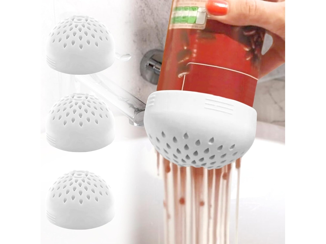 Conjunto De 3 Tampas Silicone Com Filtro Para Latas, Funil Coador Multifuncional, Coador De Cozinha Para Conservas E