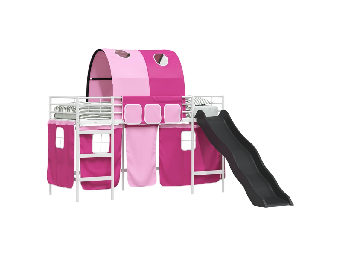 Cama Loft para Crianças Branco e Rosa Metal MAISON EXCLUSIVE 74,5x190 cm