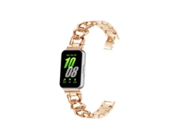 Compatível Com A Pulseira De Corrente Metálica Do Samsung Galaxy Fit3.ouro Rosa Yunzii