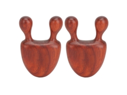 2pcs Raspador De Massagem De Nariz E Facial Em Pau De Rosewood
