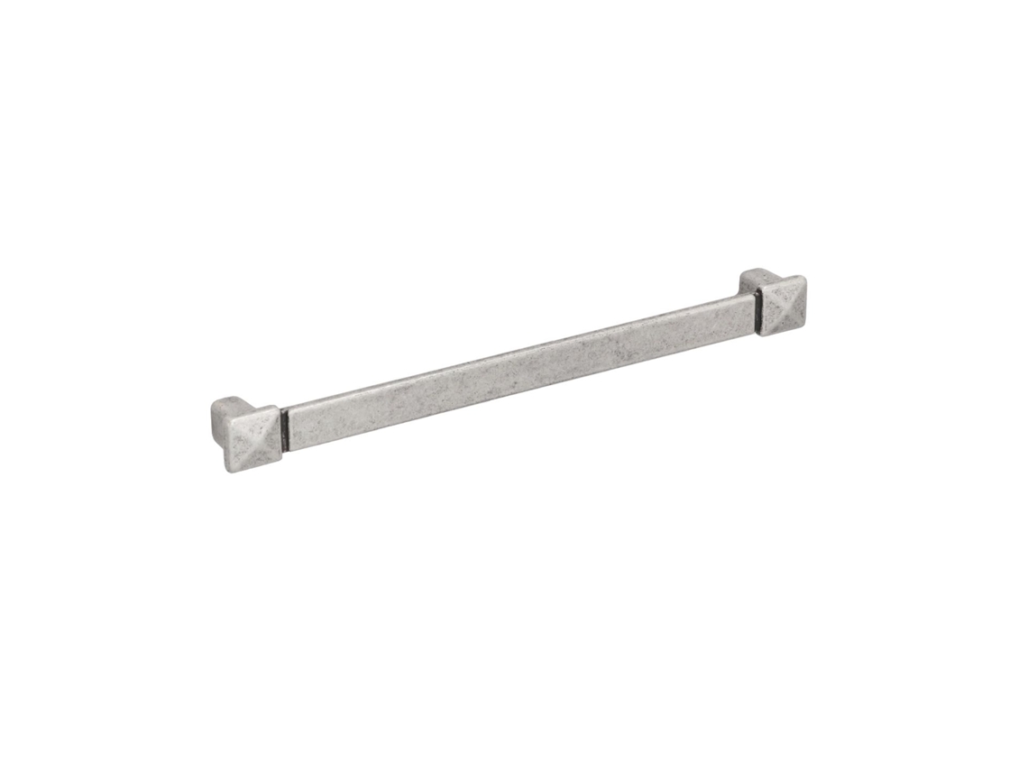 Conjunto de 6 Puxadores HARDWAREXCHANGE em Zamac com 192mm de distância central, prata antiga brilhante