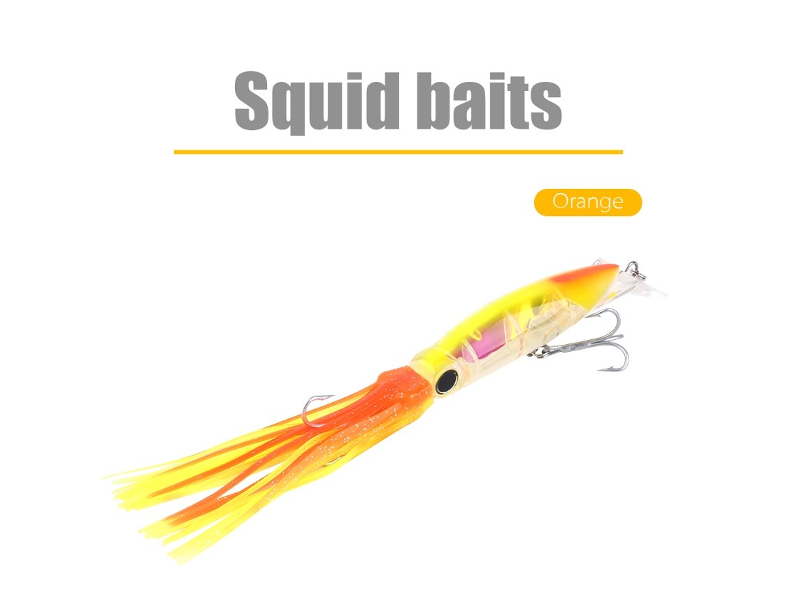 Señuelo de Calamar 24cm 40g Isca Artificial com Anzol Triplo MARCA