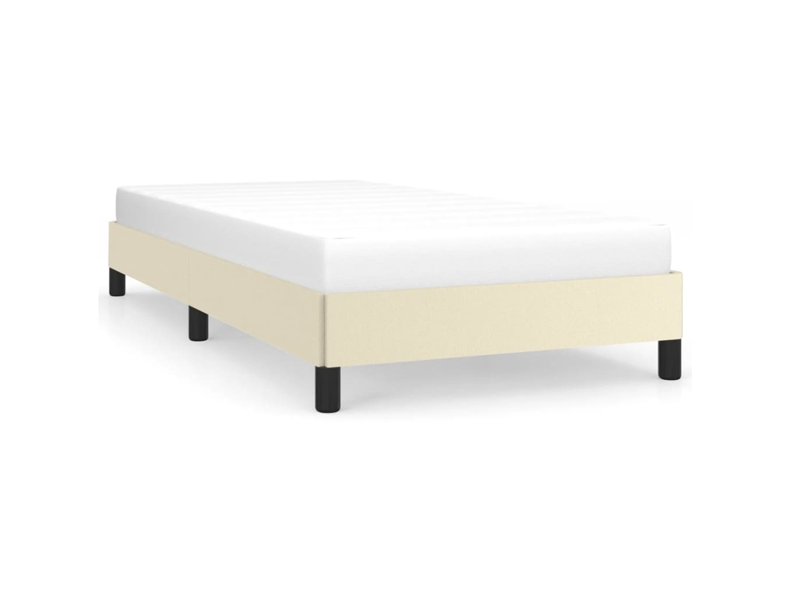 Bed Frame, Bed Frames Vidaxl Creme Couro Artificial (80 X 200 Cm)