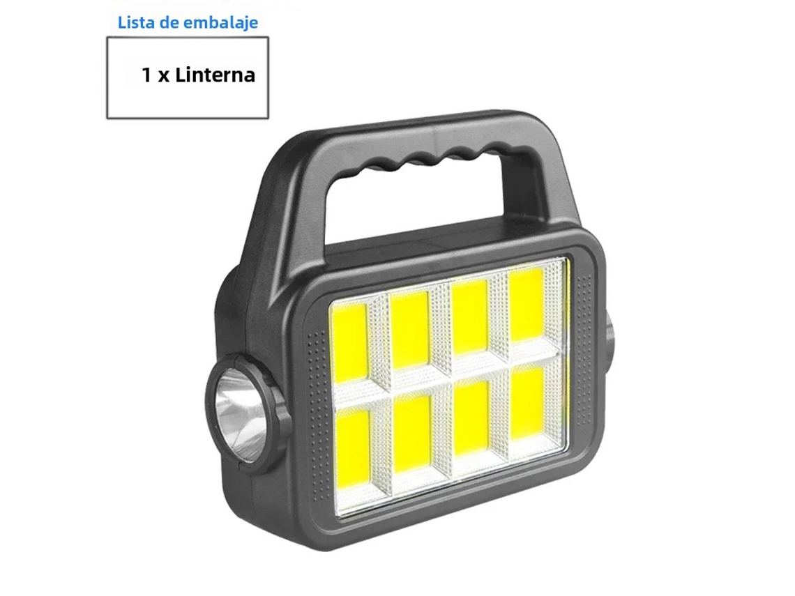 Lanterna Led Usb Super Brilhante, Recarregável Por Energia Solar, Portátil, À Prova D'água E Resistente A Impactos.