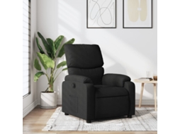 Vidaxl Poltrona Reclinável Tecido Preto
